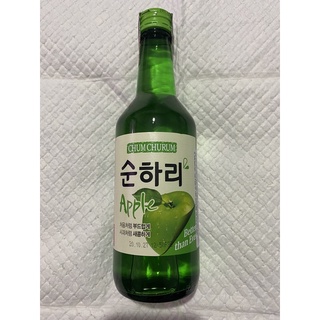 Bebida importada Soju Sabor maçã verde Chum Churum 360ml