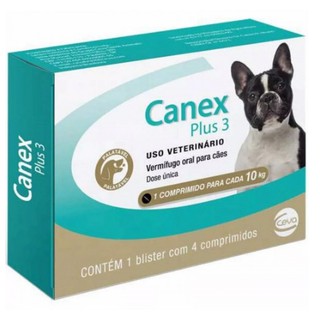 Canex Plus 3 Vermífugo Giárdia 4 comprimidos