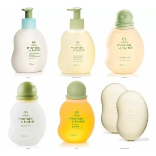 Linha Mamãe e bebê Natura Sabonete Liquido Hidratante Saboneteira com Sabonete banho Perfume Agua de Colonia 100ml (1)