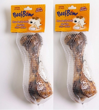 Petisco PET Kit Com 2 Ossos Fêmur Desidratado 100% Natural Defumado Para Cães Boston Terrier (5)