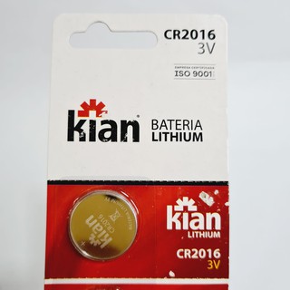 Bateria Moeda Pilha de Litio Kian Lithium CR2016 3V