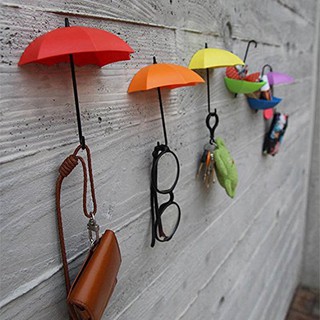 Porta Chaves e Objetos 3Pçs Guarda-chuva Gancho de Parede Colorido Criativo Organizador Decoração (6)