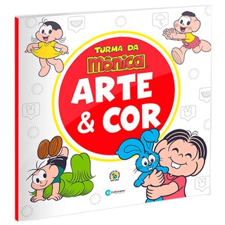 Livro Desenhos Para Colorir Turma da Monica Arte e Cor Culturama Infantil Meninas Educativo