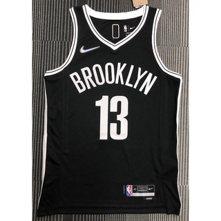 (pressed) 2022 Camisa NBA Brooklyn Nets 13 # Harden black 75th Nova sponsor Basquete jersey