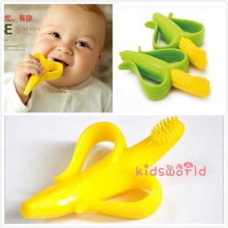 ❥ ∂ -Moda Bebê Borracha De Silicone Suave Banana Mordedor Brinquedo Escovar (4)