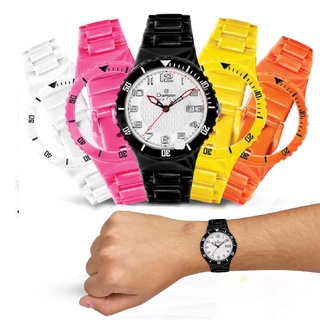 Relógio Champion Unissex Com Cinco Pulseiras Coloridas / Moda Feminina / Moda Masculina