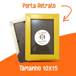 Quadro Porta Retrato 10x15 C/Vidro Amarelo
