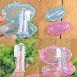 Escova de dente gengiva bebê silicone - Escova de dedo (1)
