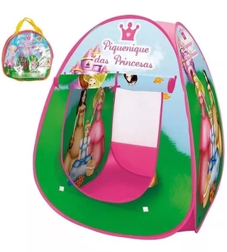 Barraca Infantil Dobrável Toca Tenda Cabana Menina Piquenique das Princesas DM Toys DMT4692 (1)