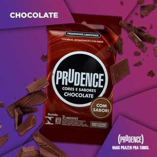 Camisinha Preservativo Prudence Chocolate Com 3 Unidades