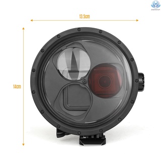 【enew】SHOOT Waterproof Dome Port Diving Housing Case with 10x Magnifier Red Filter Compatible with GoPro Hero 7/6/5 (8)