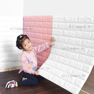 Design adesivo 3D adesivo de parede de espuma de tijolo à prova d'água papel de parede para decoração de casa para quarto