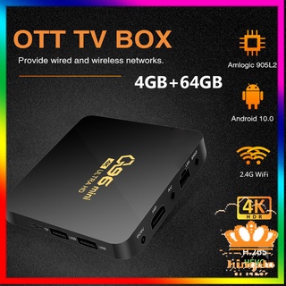 S905L Q96 Mini Smart TV Box Android 10.0 Amlogic Quad Core 2.4G WIFI 4 K Set Top 8 Gb + 128 Media Player H . 265 Home Theater