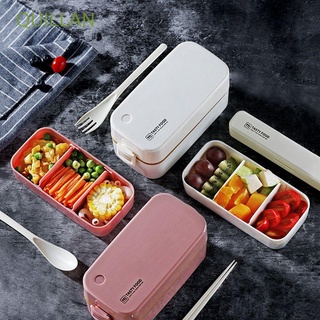 QUILLAN Double-layer Sealed for Home,Office Dinnerware Microwave Safe Large Capacity Lunch Box Tableware/Multicolor