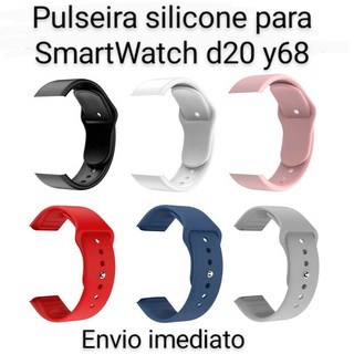 pulseira d20 y68 silicone confortável