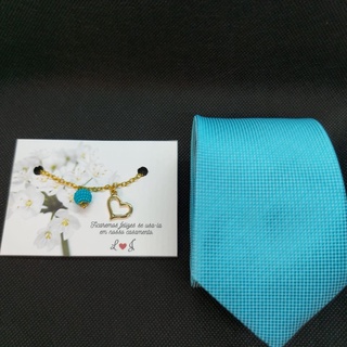 kit Gravata para padrinho com pulseira para madrinha tifanny para casamento