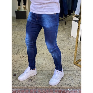 Calça Jeans Masculina Azul Skinny Modelo Premium (2)