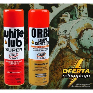 Desengripante White Lub + Limpa Contato Spray 300ml Orbi