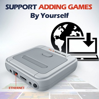 WiFi 4K Game Console 50000 + Retro Game Stick Mini Caixa De TV Video Games Computador Familia Controladores Para PS1 / N64 / DC / PSP (2)