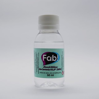 Álcool Etílico de Cereais FAB 50ml - Solução Alcoolica Cereal