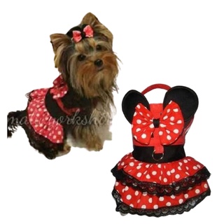 Coleira para Cachorro Pet Vestido Minnie