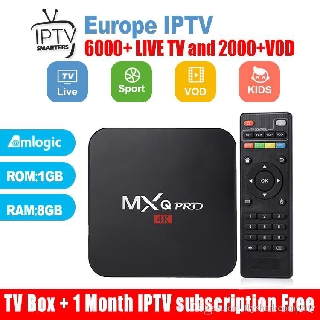 TV Box Smart Mqx Pro Android S905W Quad Core/1GB 8GB/Media Player EU Smart TV Boxs