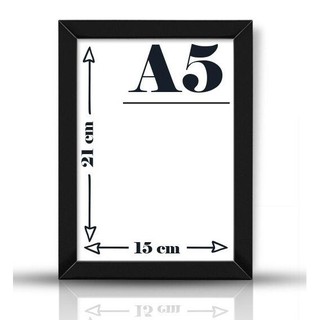 Moldura para quadro decorativo tamanho A5 (15x21cm) - Sem vidro e sem Acetato