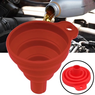 [Car Auto Engine Foldable Silicone Funnel][Gasoline Oil Petrol Diesel Liquid Transfer Universal Collapsible Funnel ][Household Liquid Dispensing Kitchen Tools Food Grade Funnel]