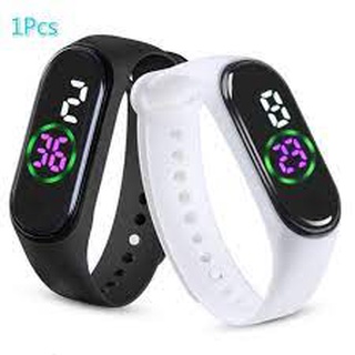 Relógio digital led esportes pulseira pulseira à prova água tela sensível ao toque relógios de pulso relogio feminino (1)