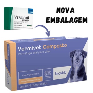 Vermivet Composto 600mg - 4 Comprimidos