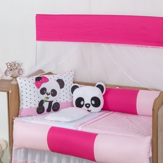 Protetor De Berço Menina Menino Rosa Azul Panda 10 Pecas (7)