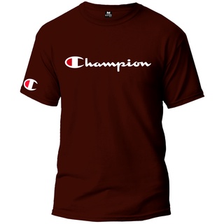 Camiseta Da Champion Streetwear Masculina Manga Curta 100% Algodão Logo Marca