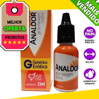 Analdor (Lubrificante anal anestésco excitante) 15ml - Top Gel Sex shop melhor preço