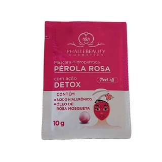 Máscara para limpeza Facial Hidroplástica Phallebeauty - Skin Care Pérola Rosa com Rosa Mosqueta
