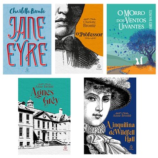 Livro: Combo Irmãs Brontë | Kit com 5 Livros | Jane Eyre | O Professor | O Morro dos Ventos Uivantes | Agnes Grey | A inquilina de Wildfell Hall