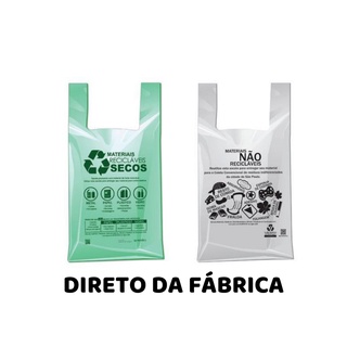 Sacolas Plástica Biodegradáveis Mercado Padrão Prefeitura de SP 48x55 C/ 250 Unidades