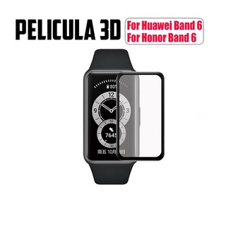 Pelicula 3d para honor band 6 e huawei band 6 super resistente pelicula com borda 3d