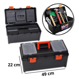 caixa maleta para ferramentas grande com divisórias maxi box suprema