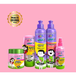 Linha Higiene Bebe Infantil Bio Extratus Cabelo Liso Kit Completo 5 Produtos