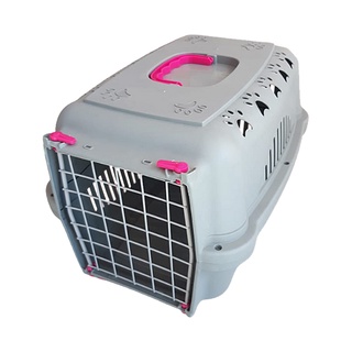 Caixa Transporte Falcon Neon Aço P/ Cães E Gatos N.3 Pink