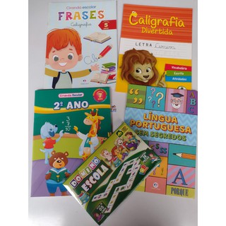 Kit Alfabetização 2 ano com 4 Livros + Brinquedo Educativo Livro Todo Dia