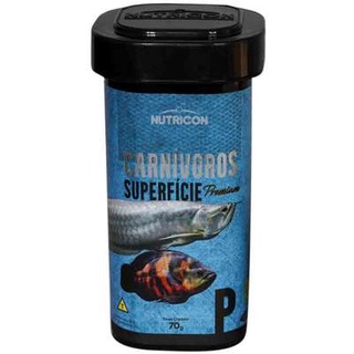Ração Para Peixes Nutricon Carnivoros Superficie 70g com alho