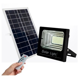Refletor Holofote Ultra Led Solar 100w Ip66 Controle Remoto