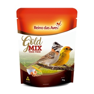 Racao Para Tico Tico Gold Mix 4kg - Reino Das Aves