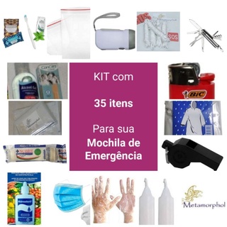 Kit de equipamentos e primeiros Para Mochila de Emergência JW Promoção