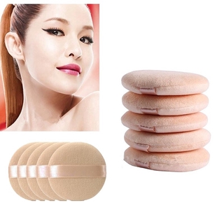 5pçs Esponja Redonda Grande Para Pó Cosmético Maquiagem | 5Pcs Beauty Makeup Cosmetic Powder Puff Large Round Face Sponge (1)