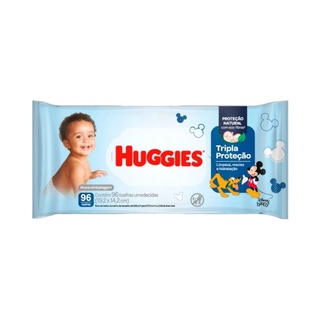 Lenços Umedecidos Huggies Proteção - 96 unidades Toalhas Umedecidas Bebês
