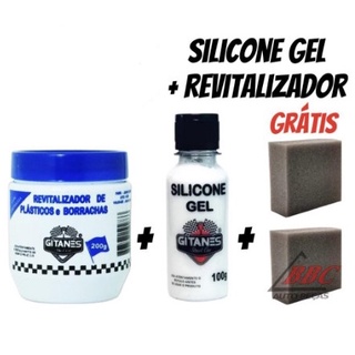 REVITALIZADOR DE PLASTICO + SILICONE GEL 100G - 2 (DUAS) ESPONJAS GRÁTIS