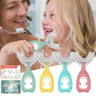 Escova De Dentes De Silicone Infantil Em U Para 360 ° Thorough Limpeza