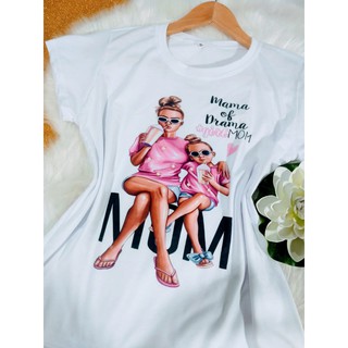 T-Shirt Blusa Camisa Camiseta Feminina Bordadas Mae e filha
